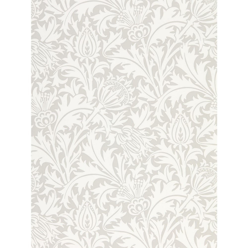 Pure Thistle Wallpaper 216551 by Morris & Co in Pebble Grey